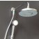 Ope renovatieset RJ1 ABS hoofddouche met 3 kleuren LED-verlichting basis